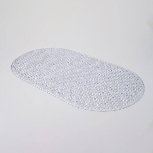 Clear rubber store bath mat