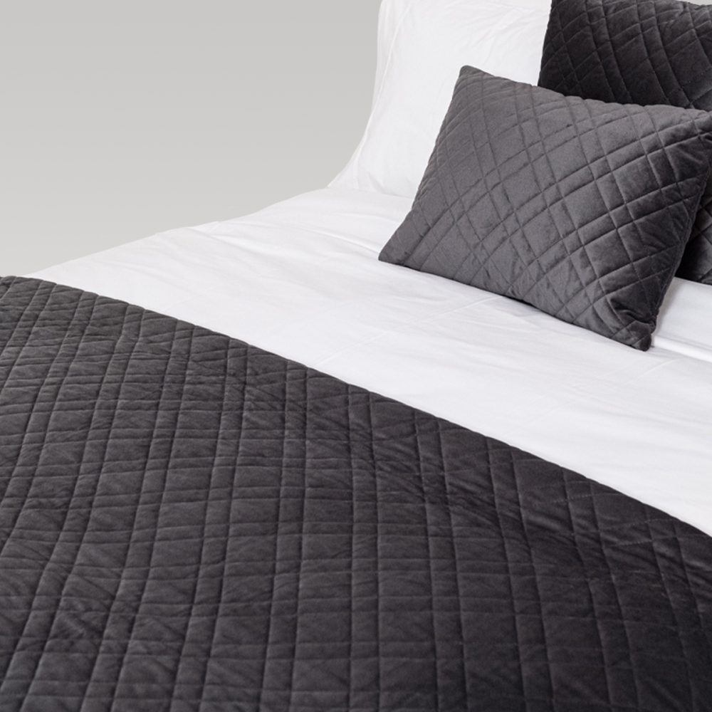 Dreamticket Verve Quilted Coverlet - Pewter - Vendella NZ